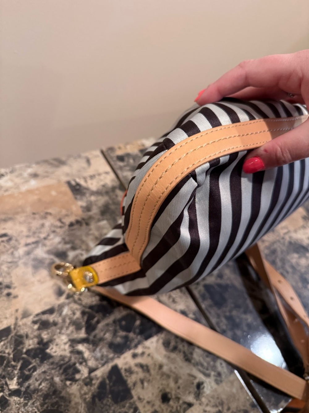 Henri Bendel Rare Centennial Stripe Canvas Crossbody - Picture 9 of 16